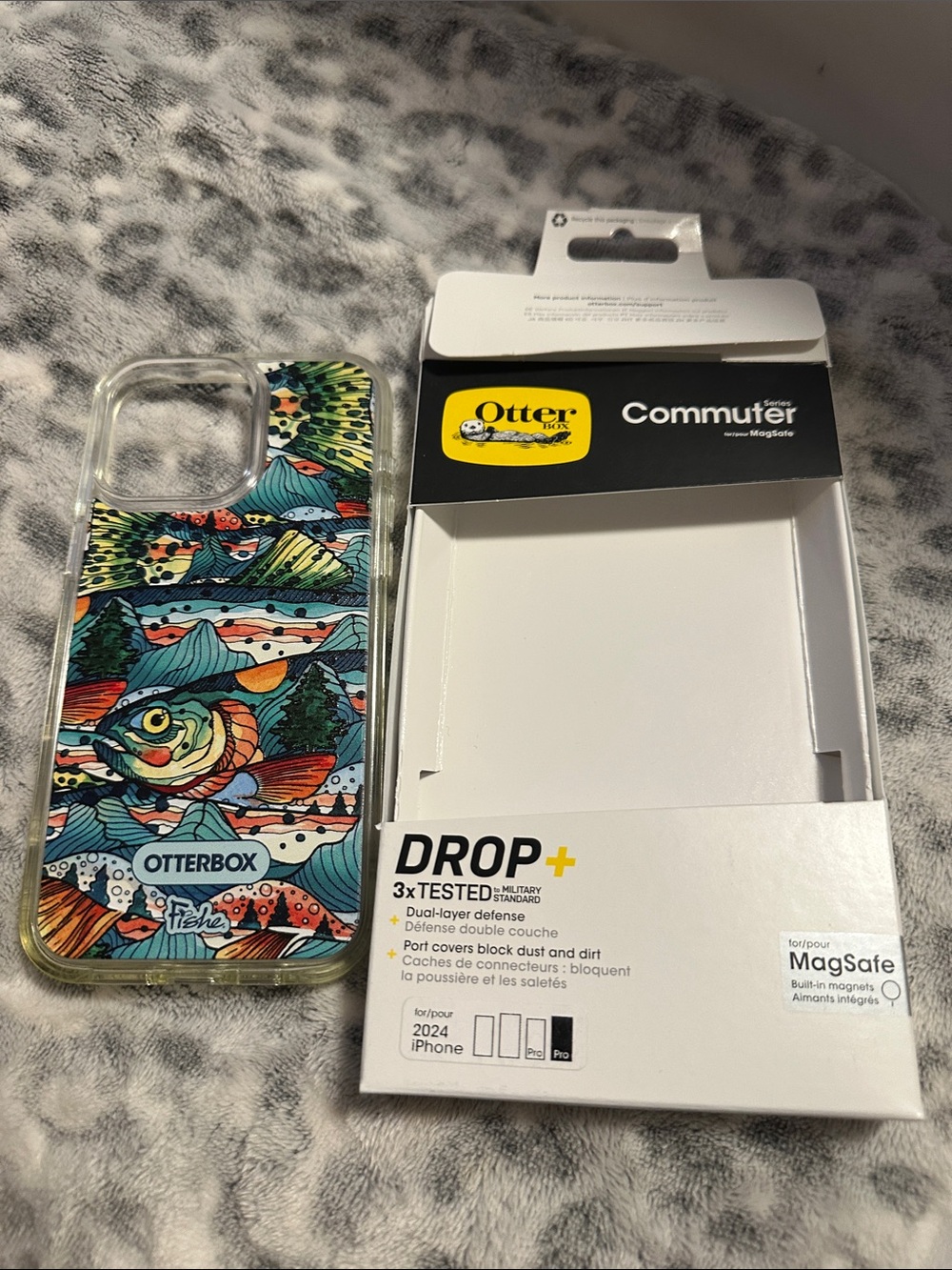 OtterBox Commuter Series Clear Case with Colorful Fish Art